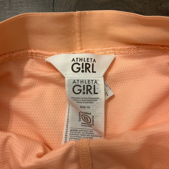Athleta Girls 8-10 Orange Tennis Skirt - Picture 3 of 3